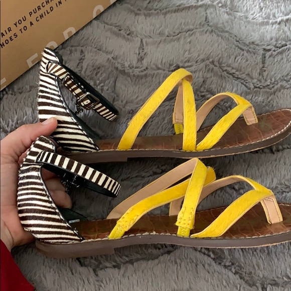 Sam Edelman: Yellow and Zebra flats - Picture 3 of 5
